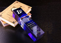 الأزرق K9 كريستال الكأس المسابقات الكبيرة استخدام مع شعار النقش بالليزر 3D