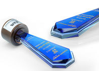 الأزرق K9 كريستال الكأس الكأس مع الرملي مخصصة أو شعار الليزر والنصوص